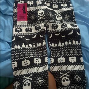 NOBO Black and White Halloween Kids Leggings 3-5 small juniors